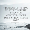 Focus on love